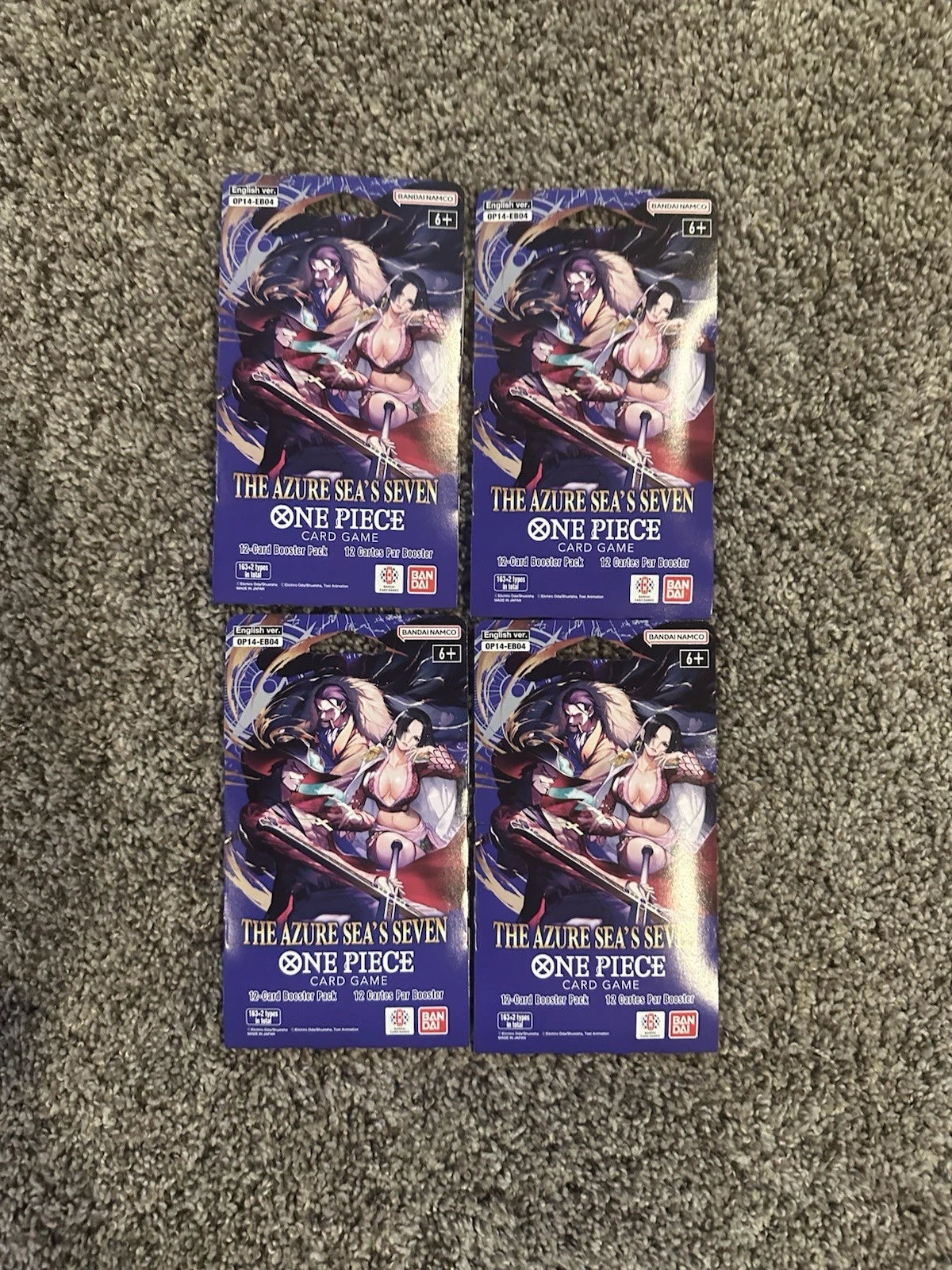 one piece op14 booster lot of 4