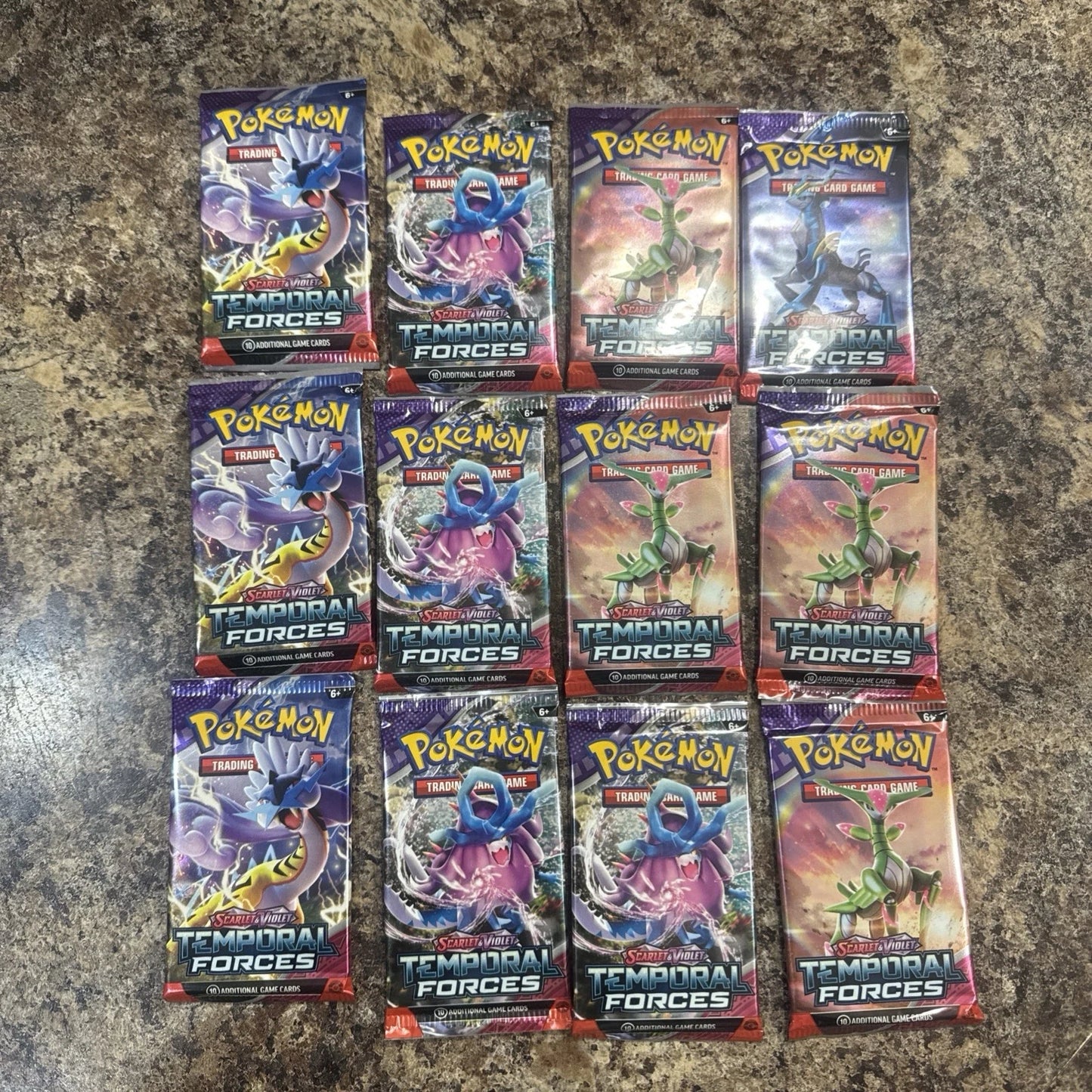 Temporal Forces Loose Booster Pack lot 12 - Pokemon TCG Scarlet Violet