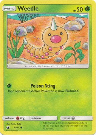 Weedle 1/111 Common - Pokemon Crimson Invasion Card