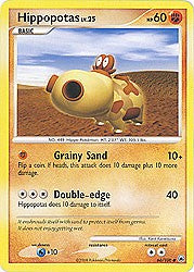 Pokemon Diamond and Pearl Majestic Dawn- Hippopotas(Common)