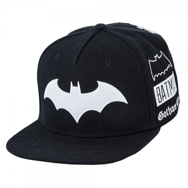 Batman Black/White Snapback Cap
