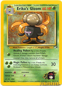 Pokemon Gym Heroes Uncommon Card - Erika's Gloom 45/132