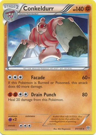 Conkeldurr 81/135 - Pokemon Plasma Storm Rare Card