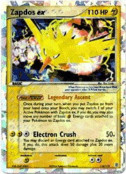 Pokemon EX Fire Red & Leaf Green Ultra Rare Card - Zapdos ex 116/112