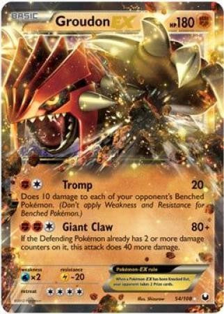 Pokemon Dark Explorers Ultra Rare Card - Groudon-EX 54/108