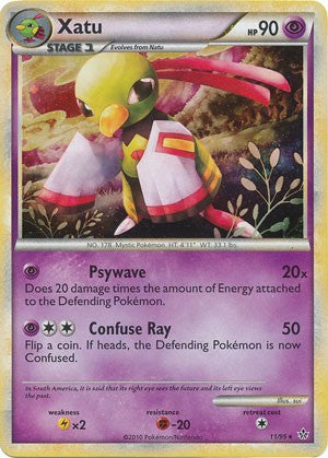 Pokemon Card HS Unleashed Single Card Holofoil Rare Xatu 11/95