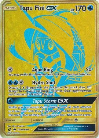 Tapu Fini GX - SV92/SV94 - Gold Secret Sun & Moon: Hidden Fates Singles