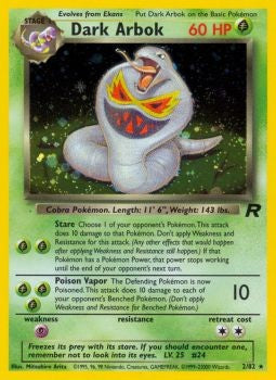 Pokemon Team Rocket Holo Card - Dark Arbok 2/82