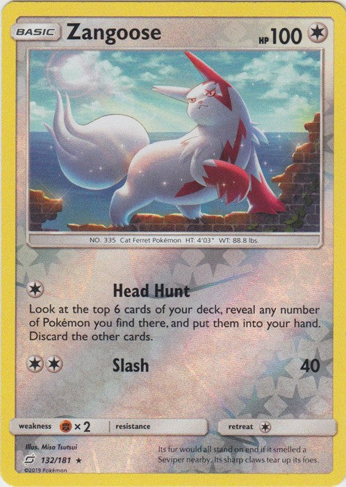 Zangoose - 132/181 (Reverse Foil) Pokemon » SM Team Up Holo Rare