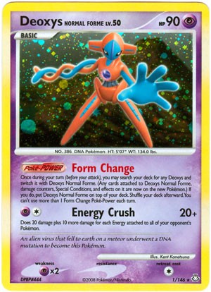 Pokemon Legends Awakened Holo Rare Card - Deoxys Normal Forme 1/146