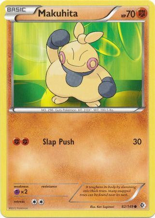 Pokemon Trading Card Game Black & White Boundaries Crossed Common Makuhita #82 Pokemon Trading Card Game Black & White Boundaries Crossed Common Makuhita #82