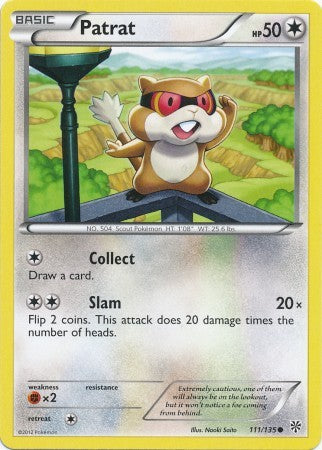 Patrat 111/135 - Pokemon Plasma Storm Common Card