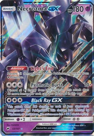 Necrozma GX 63/147 Ultra Rare - Pokemon Sun & Moon Burning Shadows Card Necrozma GX 63/147 Ultra Rare - Pokemon Sun & Moon Burning Shadows Card