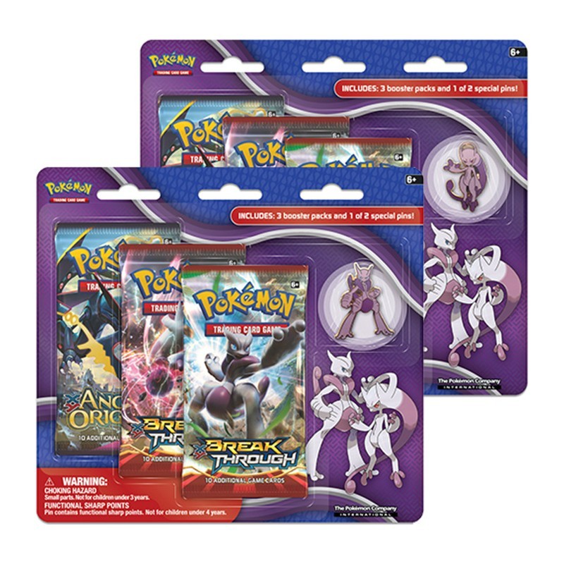 Pokemon Mega Evolution Mewtwo X & Y Collectors Pin 3-Pack
