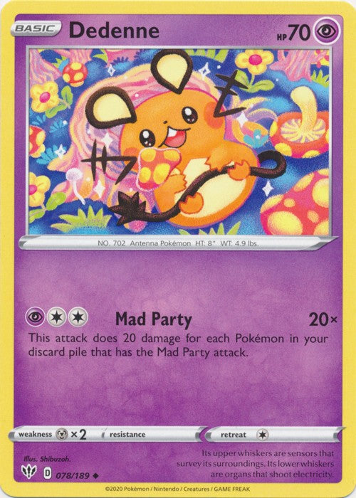 Darkness Ablaze Rarity: Uncommon Card Dedenne - 078/189