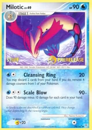 Pokemon Staff Pre-Release Uncommon Promo Card - Milotic 70/147