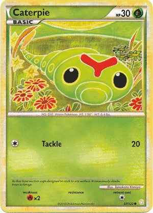 caterpie pokemon card Pokemon HeartGold SoulSilver Single Card Common Caterpie 57/123 – PokeOrder.com
