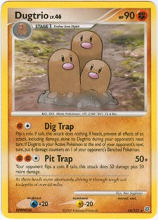 Pokemon Secret Wonders Rare Card - Dugtrio 24/132