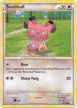 Pokemon HeartGold SoulSilver Single Card Common Snubbull 82/123