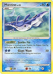 Pokemon Diamond & Pearl Mysterious Treasures Rare Mantine #29