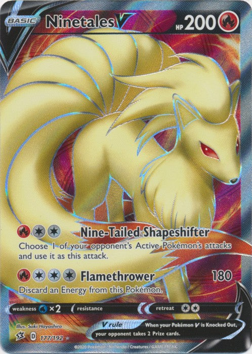 Ninetales V (Full Art) - 177/192 Pokemon » SWSH Rebel Clash Ultra Rare