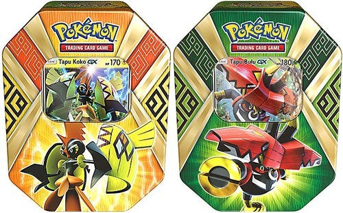 Pokemon Island Guardians Tapu Bulu-GX & Tapu Koko-GX Set of Both Collector Tin PokeOrder.com Pokemon Island Guardians Tapu Bulu-GX & Tapu Koko-GX Set of Both Collector Tin PokeOrder.com
