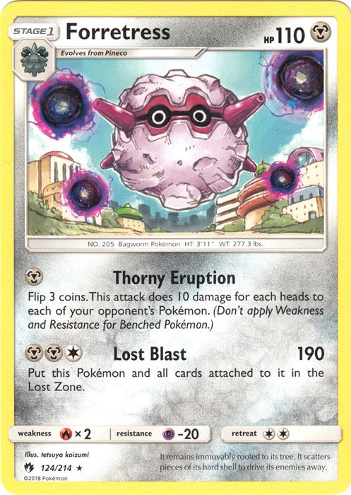 Forretress - 124/214 Pokemon » SM Lost Thunder Rare