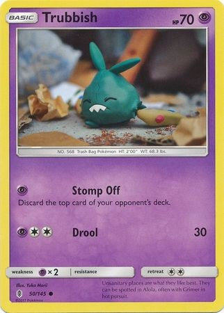 Trubbish 50/145 Common - Pokemon Sun & Moon Guardians Rising Card
