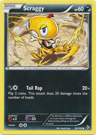 Scraggy 58/106 - Pokemon XY Flashfire Common Card