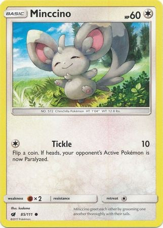 pokemon sun and moon crimson invasion card list price Pokemon Sun & Moon Crimson Invasion Common Minccino #85