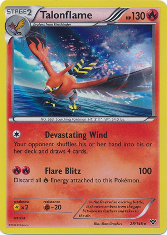 Talonflame 28/146 - Pokemon XY Holo Rare Card