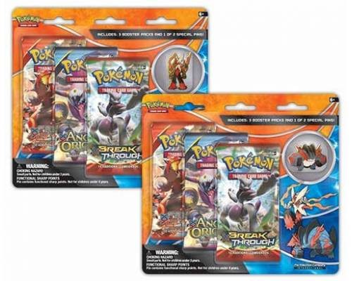 Pokemon Mega Blaziken or Mega Swampert 3-Pack Pin Blister