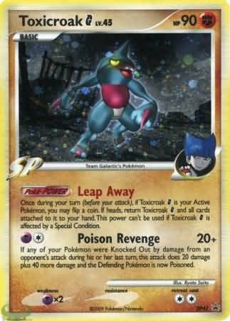 Pokemon Diamond & Pearl Holo Rare Promo Card - Toxicroak G DP41
