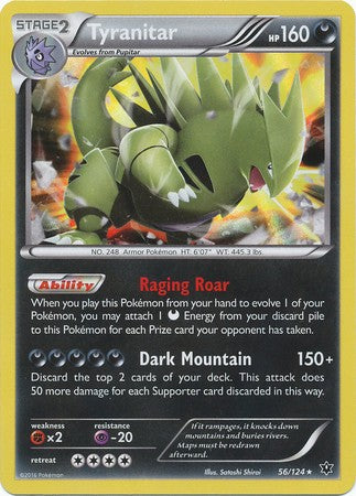 Tyranitar 56/124 Holo Rare - Pokemon XY Fates Collide Card