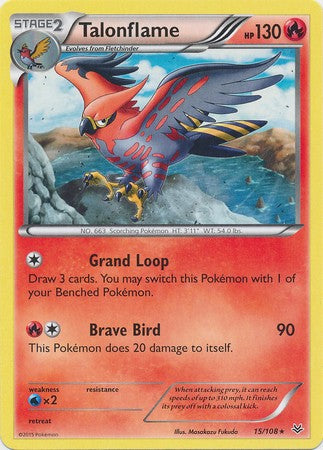 Talonflame 15/108 Rare - Pokemon XY Roaring Skies Card