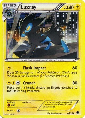 Pokemon Next Destinies Holo Rare Card - Luxray 46/99