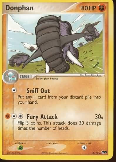 Pokemon POP Series 3 Promo Card Donphan 8/17 Uncommon