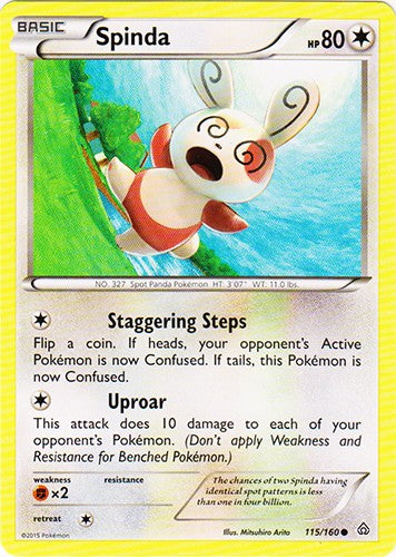 Spinda 115/160 - Common Pokemon XY Primal Clash Card