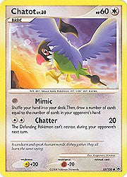 Pokemon Diamond and Pearl Majestic Dawn- Chatot(Common)