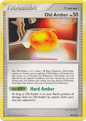 Pokemon Platinum Arceus Single Card Uncommon Old Amber 89/99