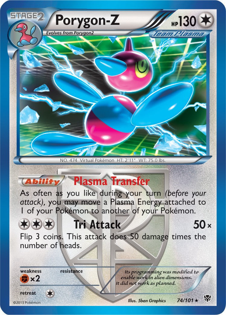Porygon-Z 74/101 - Pokemon Plasma Blast Holo Rare Card Porygon-Z 74/101 - Pokemon Plasma Blast Holo Rare Card