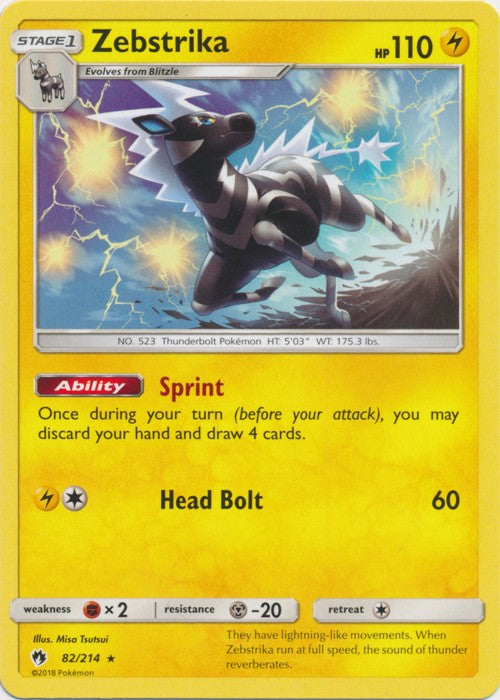 Zebstrika - 82/214 Pokemon » SM Lost Thunder Rare