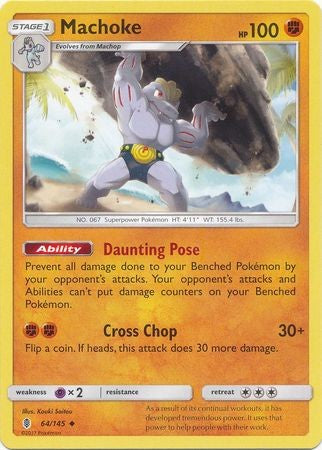 Machoke 64/145 Uncommon - Pokemon Sun & Moon Guardians Rising Card
