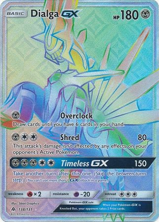 Dialga GX 138/131 Hyper Rare - Pokemon Sun & Moon Forbidden Light Card
