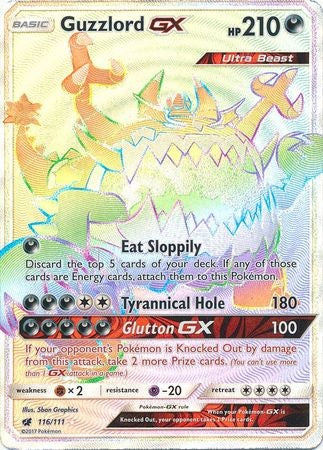 Guzzlord GX 116/111 Hyper Rare - Pokemon Crimson Invasion Card Guzzlord GX 116/111 Hyper Rare - Pokemon Crimson Invasion Card