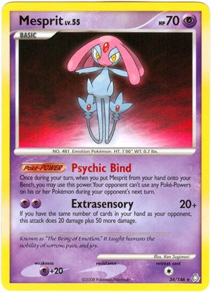 Pokemon Legends Awakened Rare Card - Mesprit 34/146