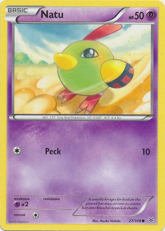 Natu 27/108 Common - Pokemon XY Roaring Skies Card
