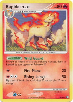 Pokemon Platinum Arceus Single Card Rare Rapidash 28/99