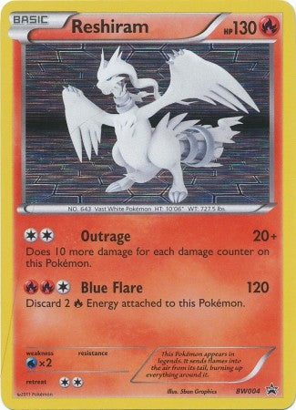 Reshiram BW004 - Pokemon Black & White Tin Ultra Rare Promo Card Reshiram BW004 - Pokemon Black & White Tin Ultra Rare Promo Card