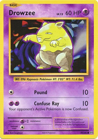 Drowzee 49/108 Common - Pokemon XY Evolutions Single Card